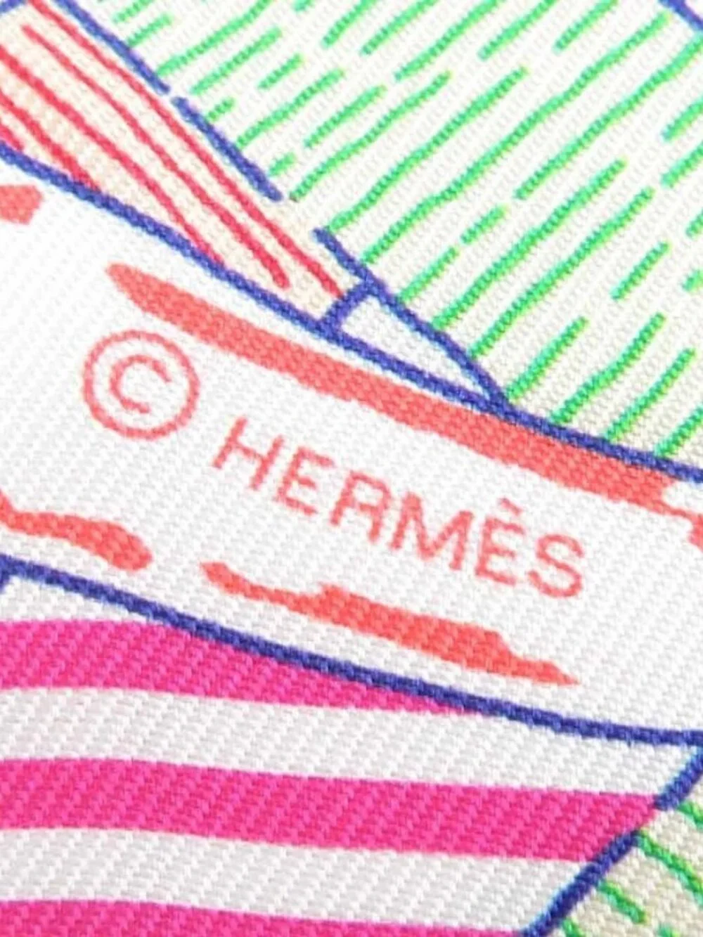 Auth HERMES Twilly Ribbon Scarf Multicolor Silk - Picture 8 of 8